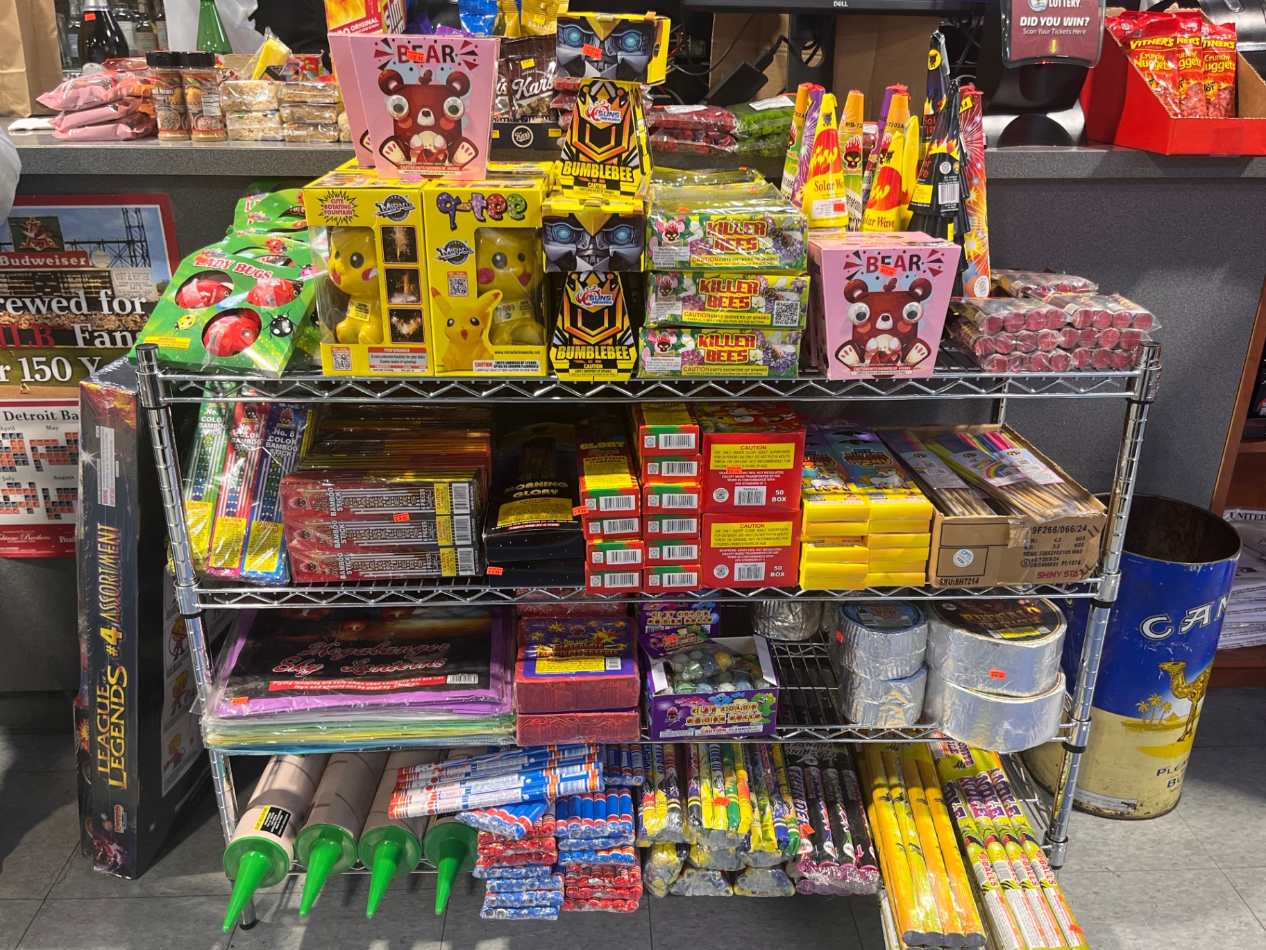 Fireworks display at Scotia Stop including sparklers, fountains and assortments